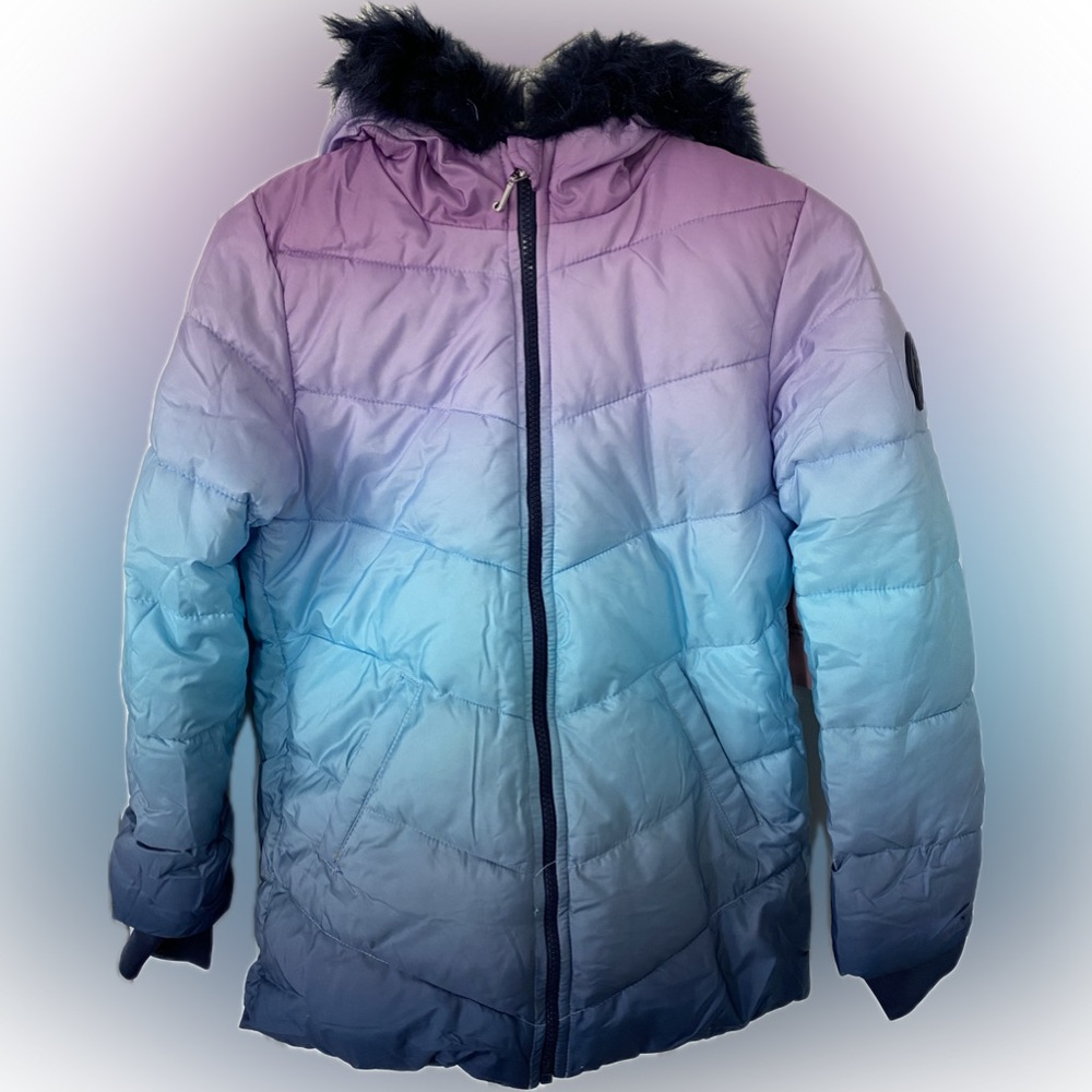 Juicy Couture Zip Front Ombré Puffer Jacket - Size Medium (10/12)